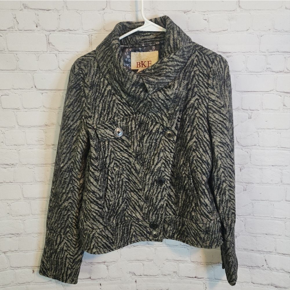 Women's BKE button-up peacoat, size Medium